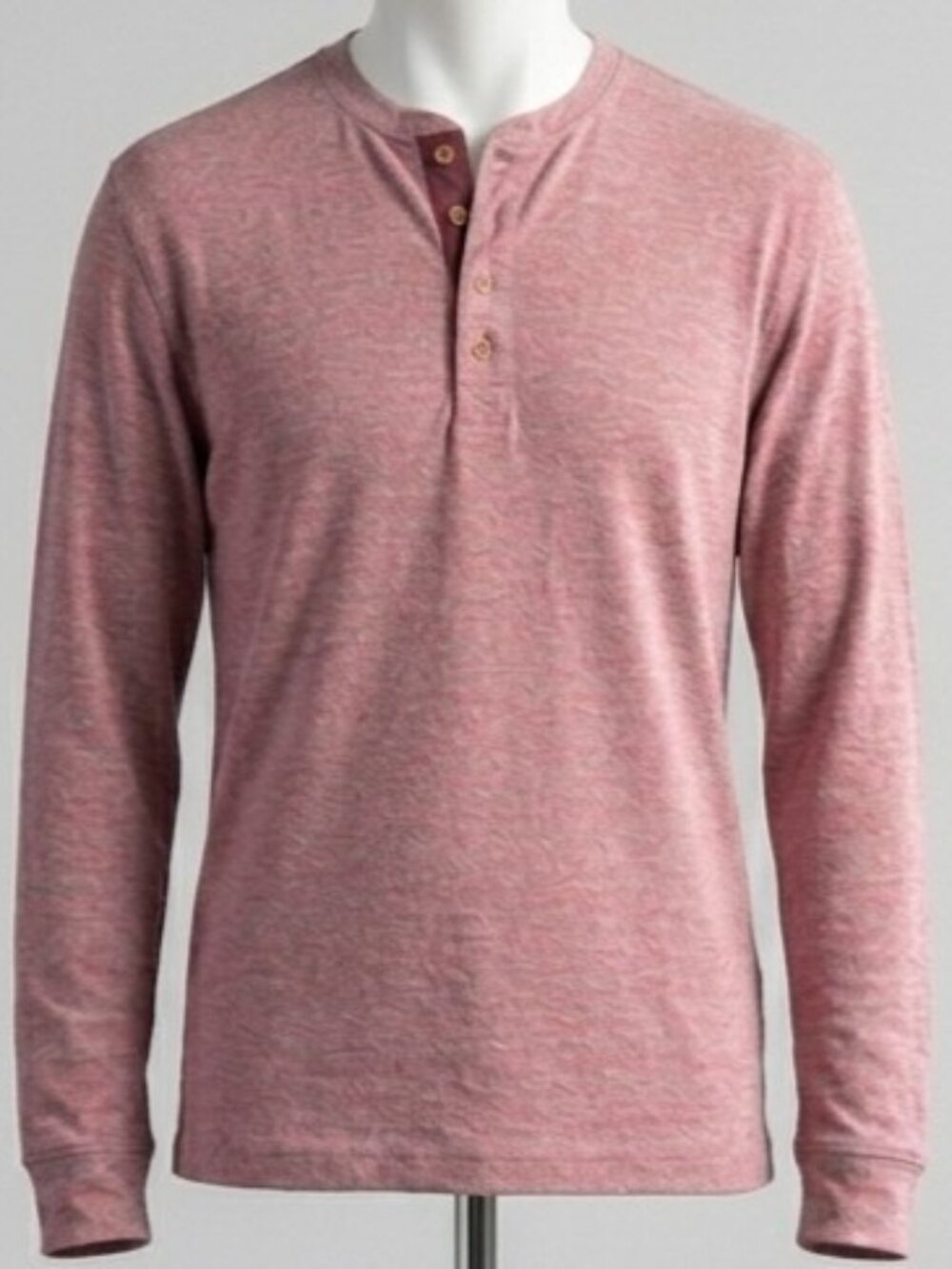 UNTUCKit Men's Red Long-Sleeve Pullover Urey Henley Shirt Size L (C1842)